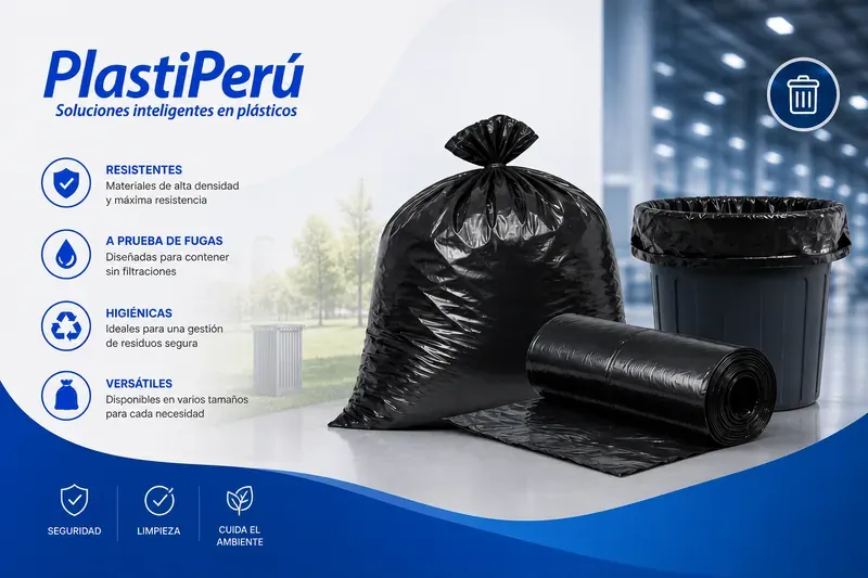 Bolsa para basura de polietileno reciclado — PlastiPerú Lima