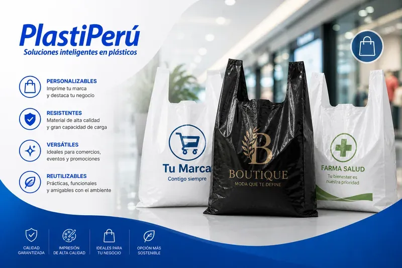 Bolsas plásticas publicitarias con impresión personalizada PlastiPerú